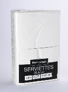 Serviettes blanches 20x40cm 2 plis